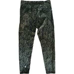 NWOT Sweaty Betty Green & Black Leaf Print 7/8 Leggings Size Small